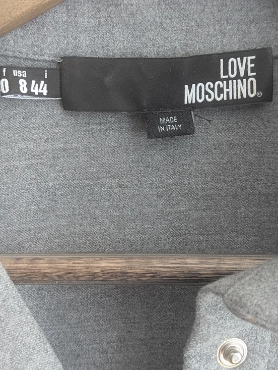 Love Moschino Gray Shirt Dress Made in Italy IT44 - Picture 4 of 7